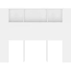 Vidaxl Armoire de tête de lit Blanc 140x18,5x104,5 cm 811925