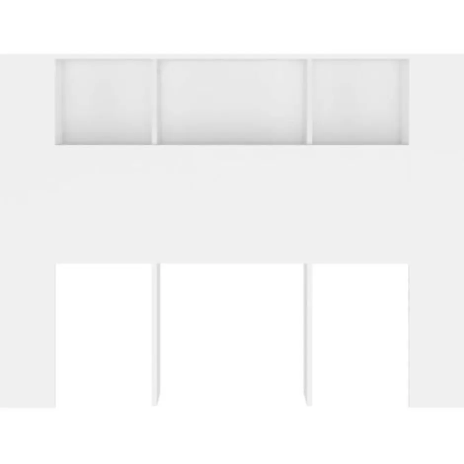 Vidaxl Armoire de tête de lit Blanc 140x18,5x104,5 cm 811925