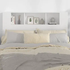 Vidaxl Armoire de tête de lit Blanc 140x18,5x104,5 cm 811925