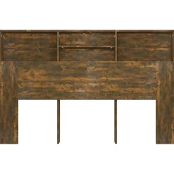 Vidaxl Armoire de tête de lit Chêne fumé 160x19x103,5 cm 817252 Sale