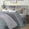 Vidaxl Armoire de tête de lit Gris béton 220x19x103,5 cm 811902