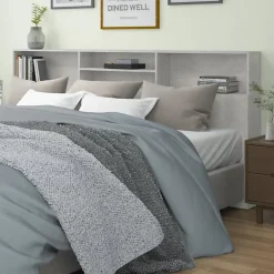 Vidaxl Armoire de tête de lit Gris béton 220x19x103,5 cm 811902