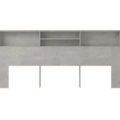 Vidaxl Armoire de tête de lit Gris béton 220x19x103,5 cm 811902