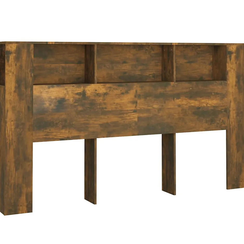 Vidaxl Armoire de tête de lit Chêne fumé 180x18,5x104,5 cm 817276