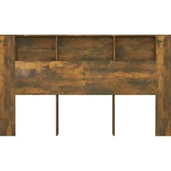 Vidaxl Armoire de tête de lit Chêne fumé 180x18,5x104,5 cm 817276
