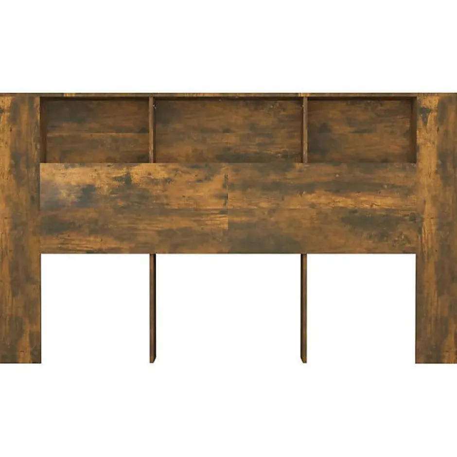 Vidaxl Armoire de tête de lit Chêne fumé 180x18,5x104,5 cm 817276