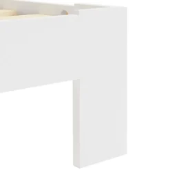 Vidaxl Cadre de lit Blanc Bois de pin massif 90 x 200 cm