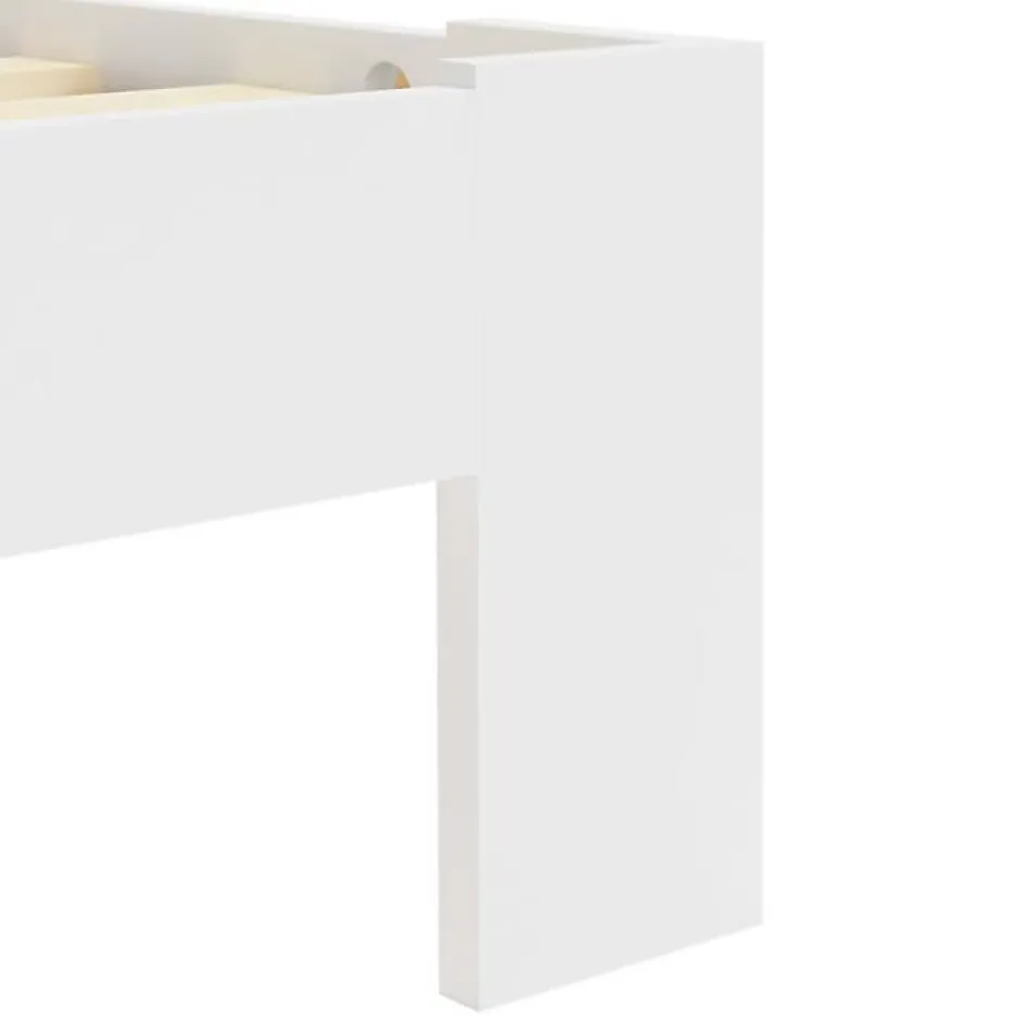 Vidaxl Cadre de lit Blanc Bois de pin massif 90 x 200 cm