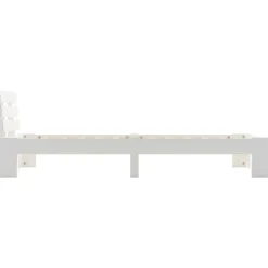 Vidaxl Cadre de lit Blanc Bois de pin massif 90 x 200 cm