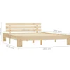 Vidaxl Cadre de lit Bois de pin massif 160 x 200 cm Sale