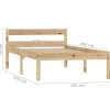 Vidaxl Cadre de lit Bois de pin massif 100 x 200 cm New
