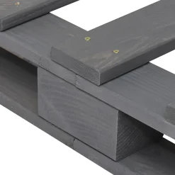 Vidaxl Cadre de lit de palette Gris Bois de pin massif 160 x 200 cm