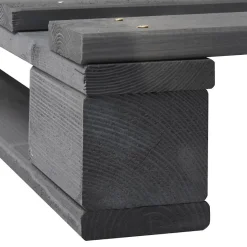 Vidaxl Cadre de lit de palette Gris Bois de pin massif 160 x 200 cm