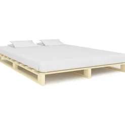 Vidaxl Cadre de lit de palette Bois de pin massif 140 x 200 cm