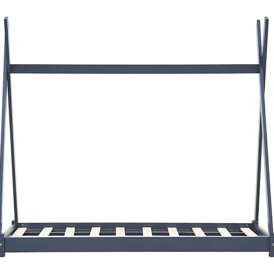 Vidaxl Cadre de lit d'enfant Gris Bois de pin massif 70x140 cm