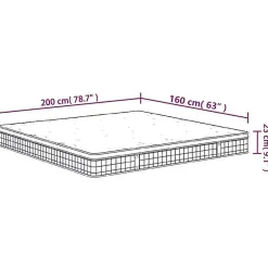 Vidaxl Matelas à ressorts bonnell moyen 160x200 cm 3206388 Online