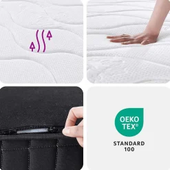 Vidaxl Matelas à ressorts bonnell moyen 160x200 cm 3206388 Online
