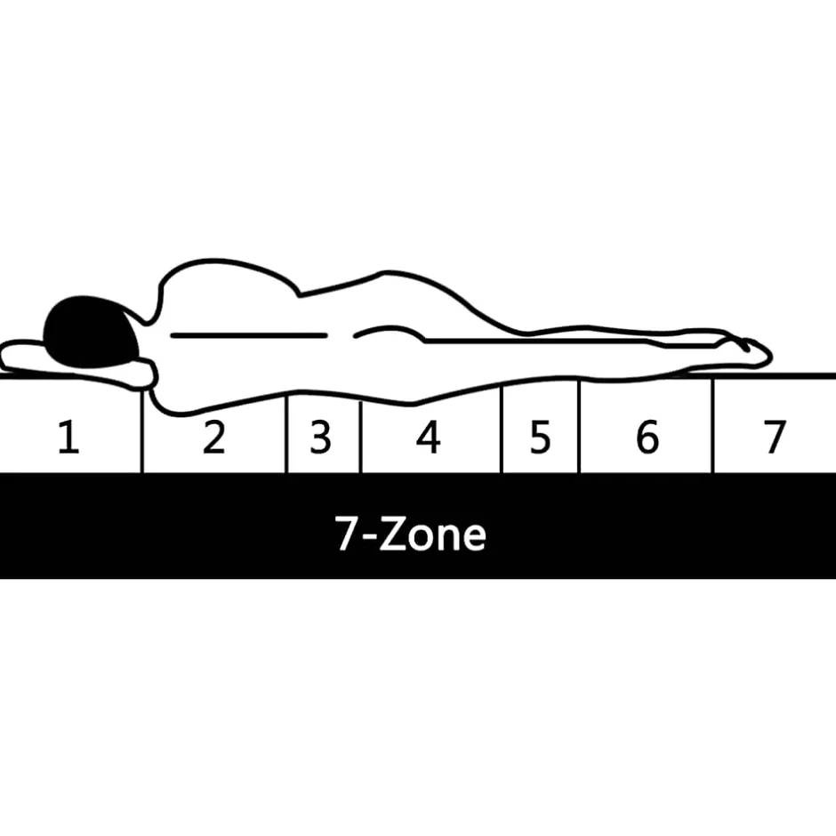 Vidaxl Matelas 120 x 200 cm 7 zones Mousse PU 10 cm H2 H3 Online