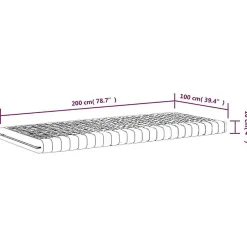 Vidaxl Matelas en mousse blanc 100x200 cm 7 zones dureté 20 ILD 356353 Sale