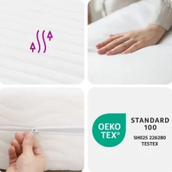 Vidaxl Matelas en mousse blanc 100x200 cm 7 zones dureté 20 ILD 356353 Sale