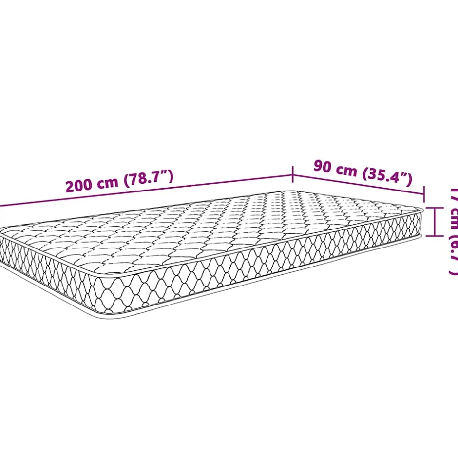 Vidaxl Matelas en mousse à mémoire de forme 200 x 90 x 17 cm Sale