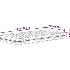 Vidaxl Matelas en mousse blanc 90x190 cm dureté H2 H3,matelas de lit,matelas rafraîchissant,matelas souple,matelas 356339 Sale