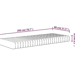 Vidaxl Matelas en mousse moyennement doux 80x200 cm 373042