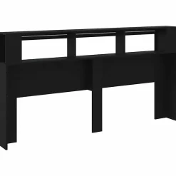 Vidaxl Tête de Lit à LED, Accessoire de Lit, Tête de Cadre de Lit, Meuble de Chambre à Coucher, Noir 200x18,5x103,5 cm Bois 837366 Sale