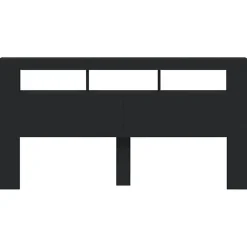 Vidaxl Tête de Lit à LED, Accessoire de Lit, Tête de Cadre de Lit, Meuble de Chambre à Coucher, Noir 200x18,5x103,5 cm Bois 837366 Sale