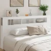 Vidaxl Tête de Lit à LED, Panneau de Lit avec Rangement, Accessoire de Cadre de Lit, Meuble de Chambre à Coucher Maison, 837365