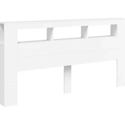 Vidaxl Tête de Lit à LED, Panneau de Lit avec Rangement, Accessoire de Cadre de Lit, Meuble de Chambre à Coucher Maison, 837365