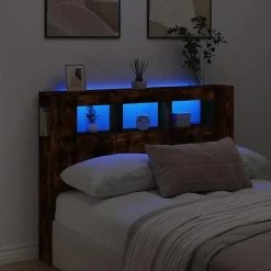 Vidaxl Tête de Lit à LED, Tête de Cadre de Lit, Accessoire de Lit Double, Meuble de Chambre à Coucher Maison Intérieur, 837348 Online