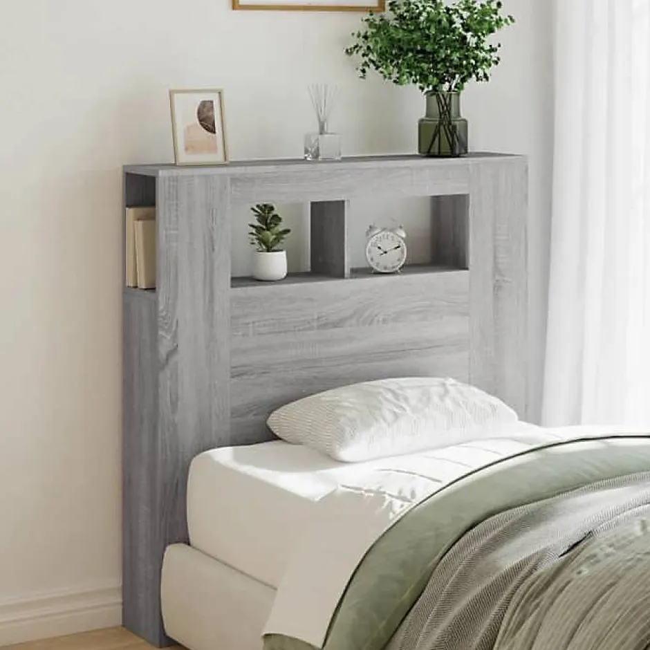 Vidaxl Tête de Lit à LED, Tête de Cadre de Lit, Accessoire de Lit Simple, Meuble de Chambre à Coucher Maison Intérieur, 837335 New