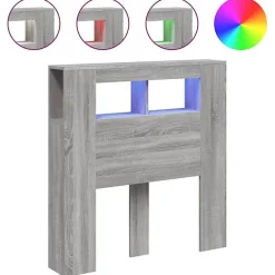 Vidaxl Tête de Lit à LED, Tête de Cadre de Lit, Accessoire de Lit Simple, Meuble de Chambre à Coucher Maison Intérieur, 837335 New