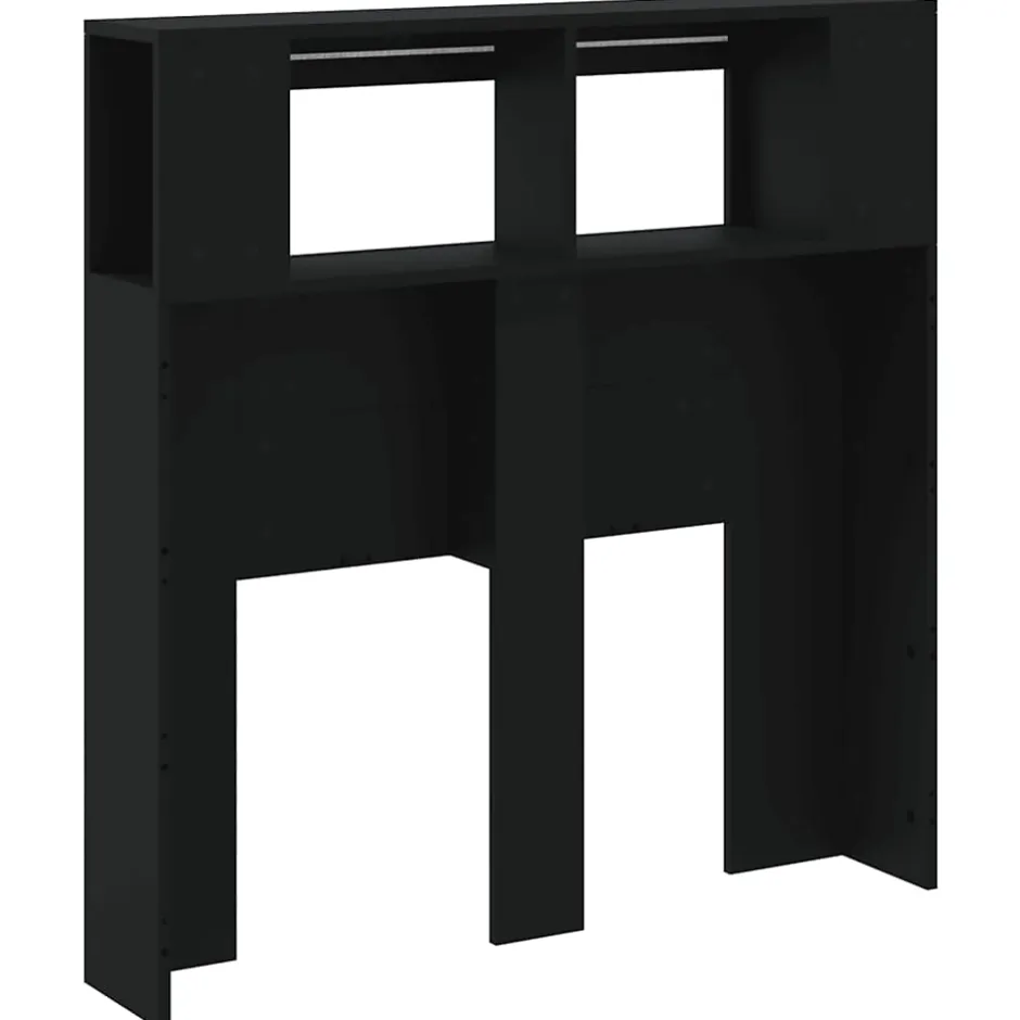 Vidaxl Tête de Lit à LED, Tête de Cadre de Lit, Accessoire de Lit Simple, Meuble de Chambre à Coucher Maison Intérieur, Noir 83733 New