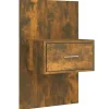 Vidaxl Tête de lit avec armoires Chêne fumé Bois d'ingénierie 3115729 Discount