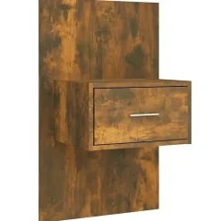 Vidaxl Tête de lit avec armoires Chêne fumé Bois d'ingénierie 3115729 Discount