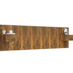 Vidaxl Tête de lit avec armoires Chêne fumé Bois d'ingénierie 3115729 Discount