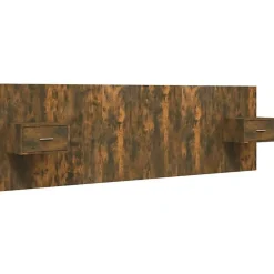 Vidaxl Tête de lit avec armoires Chêne fumé Bois d'ingénierie 3115705 Hot
