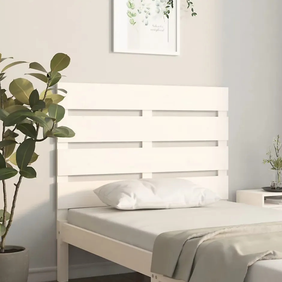 Vidaxl Tête de lit Blanc 90x3x80 cm Bois massif de pin821328 Best