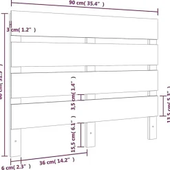 Vidaxl Tête de lit Blanc 90x3x80 cm Bois massif de pin821328 Best