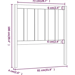 Vidaxl Tête de lit Blanc 81x4x100 cm Bois massif de pin 817716 Sale