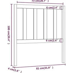 Vidaxl Tête de lit Blanc 81x4x100 cm Bois massif de pin 817716 Sale