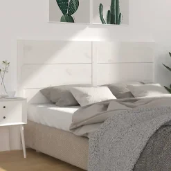 Vidaxl Tête de lit Blanc 146x4x100 cm Bois massif de pin 818721 Clearance