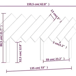 Vidaxl Tête de lit Blanc 159,5x3x80,5 cm Bois massif de pin 819231 Discount