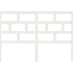 Vidaxl Tête de lit Blanc 146x4x100 cm Bois massif de pin New