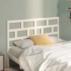Vidaxl Tête de lit Blanc 146x4x100 cm Bois massif de pin New