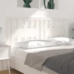 Vidaxl Tête de lit Blanc 146x4x100 cm Bois massif de pin 818671 Discount