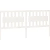 Vidaxl Tête de lit Blanc 185,5x4x100 cm Bois massif de pin 818586