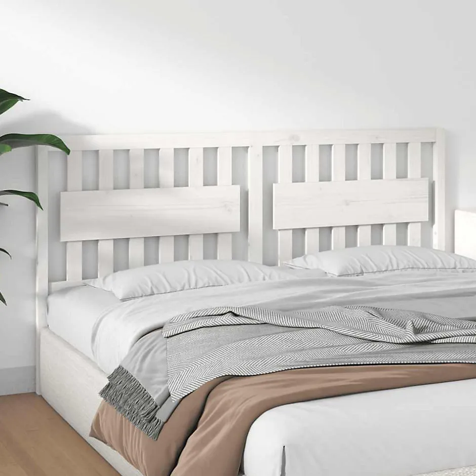 Vidaxl Tête de lit Blanc 185,5x4x100 cm Bois massif de pin 818586